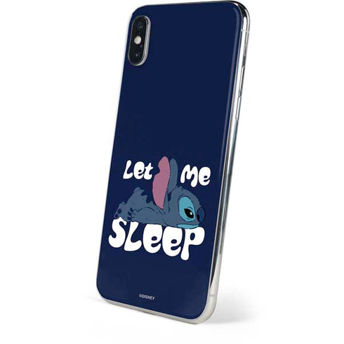 Disney Lilo and Stitch Let Me Sleep iPhone XS Skin