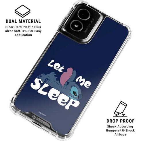 Disney Lilo and Stitch Let Me Sleep Moto G Power 5G (2024) Clear Case