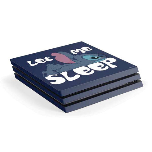 Disney Lilo and Stitch Let Me Sleep PS4 Pro Console Skin