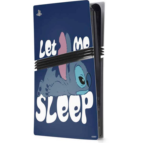 Disney Lilo and Stitch Let Me Sleep PS5 Pro Console Skin