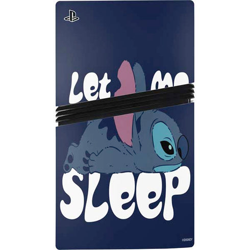 Disney Lilo and Stitch Let Me Sleep PS5 Pro Console Skin