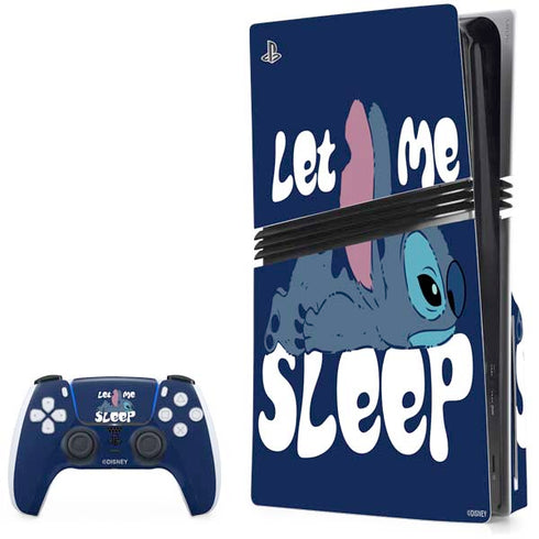 Disney Lilo and Stitch Let Me Sleep PlayStation PS5 Skins