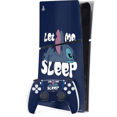 Disney Lilo and Stitch Let Me Sleep PS5 Slim Digital Edition Bundle Skin