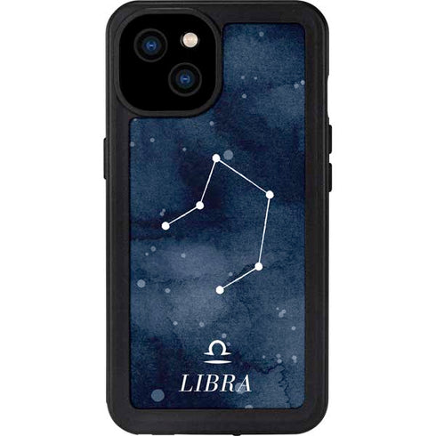 Libra Constellation iPhone 15 Plus Waterproof Case