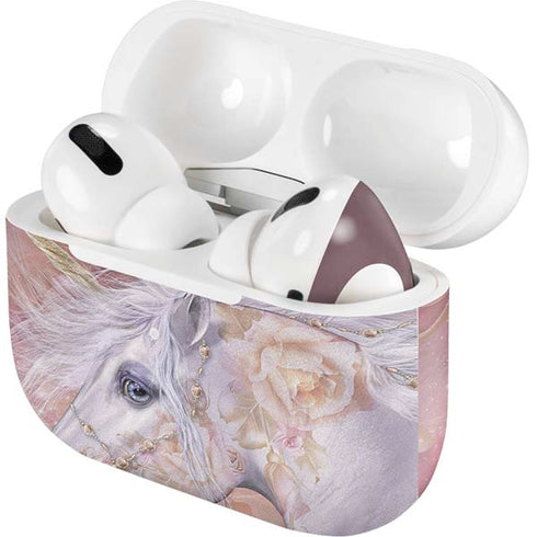 Licorne Florale Rose Unicorn by Laurie Prindle Apple AirPods Pro Skin