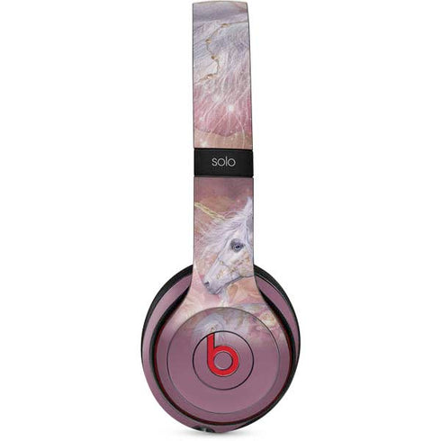 Licorne Florale Rose Unicorn by Laurie Prindle Beats Solo 2 Wireless Skin