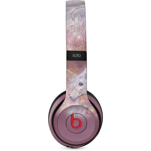 Licorne Florale Rose Unicorn by Laurie Prindle Beats Solo 3 Wireless Skin