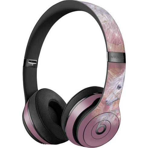 Licorne Florale Rose Unicorn by Laurie Prindle Beats Solo 3 Wireless Skin