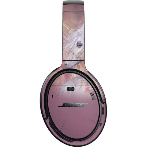 Licorne Florale Rose Unicorn by Laurie Prindle Bose QuietComfort 35 Headphones Skin