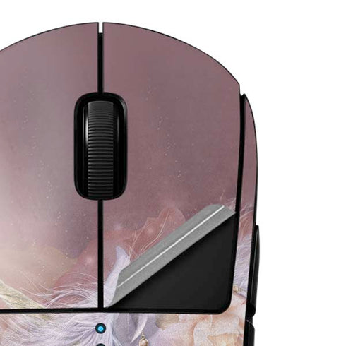 Licorne Florale Rose Unicorn by Laurie Prindle G Pro Wireless Gaming Mouse Skin
