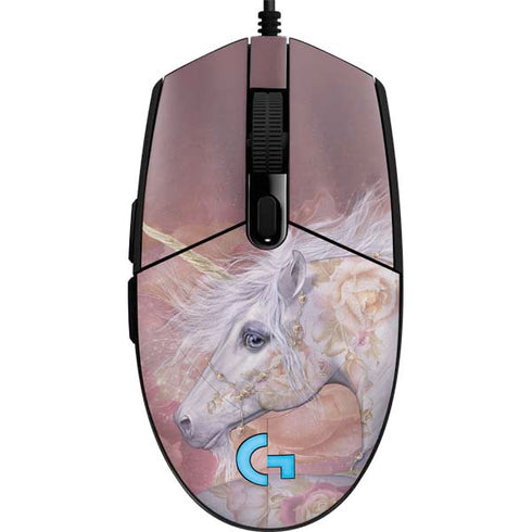 Licorne Florale Rose Unicorn by Laurie Prindle G203 Prodigy RGB Wired Gaming Mouse Skin