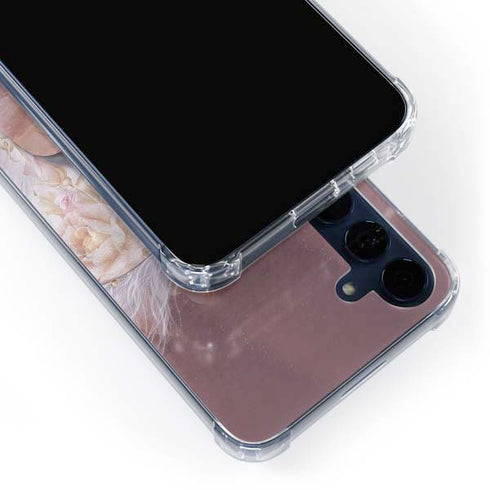 Licorne Florale Rose Unicorn by Laurie Prindle Galaxy A35 5G Clear Case