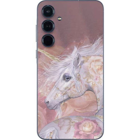 Licorne Florale Rose Unicorn by Laurie Prindle Galaxy A35 5G Skin