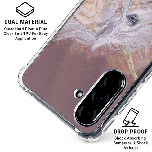 Licorne Florale Rose Unicorn by Laurie Prindle Galaxy A36 5G Clear Case