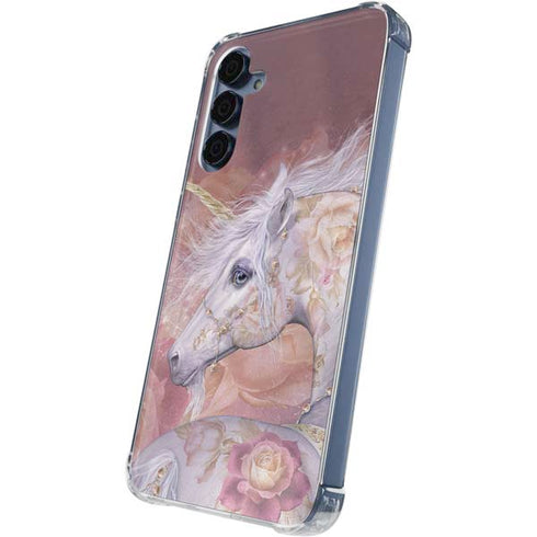 Licorne Florale Rose Unicorn by Laurie Prindle Galaxy A55 5G Clear Case
