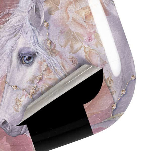 Licorne Florale Rose Unicorn by Laurie Prindle Galaxy Buds Live Skin