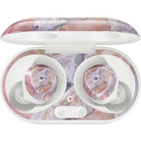 Licorne Florale Rose Unicorn by Laurie Prindle Galaxy Buds Plus Skin