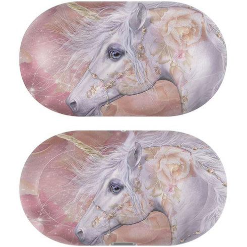 Licorne Florale Rose Unicorn by Laurie Prindle Galaxy Buds Plus Skin