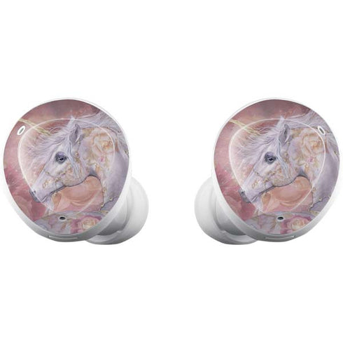 Licorne Florale Rose Unicorn by Laurie Prindle Galaxy Buds Plus Skin