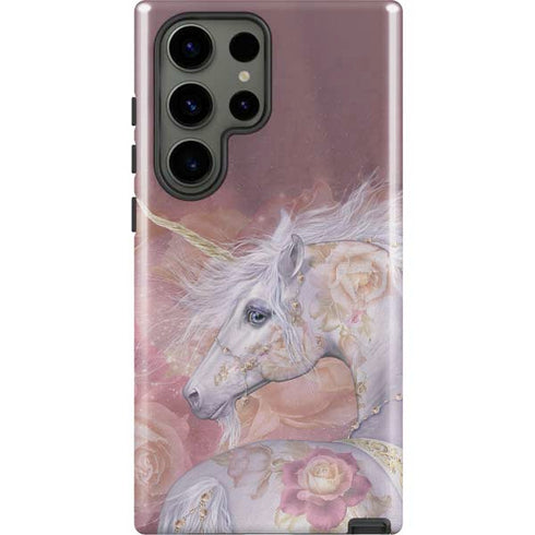 Licorne Florale Rose Unicorn by Laurie Prindle Galaxy S23 Ultra Pro Case