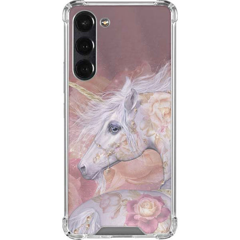 Licorne Florale Rose Unicorn by Laurie Prindle Galaxy S24 FE Clear Case