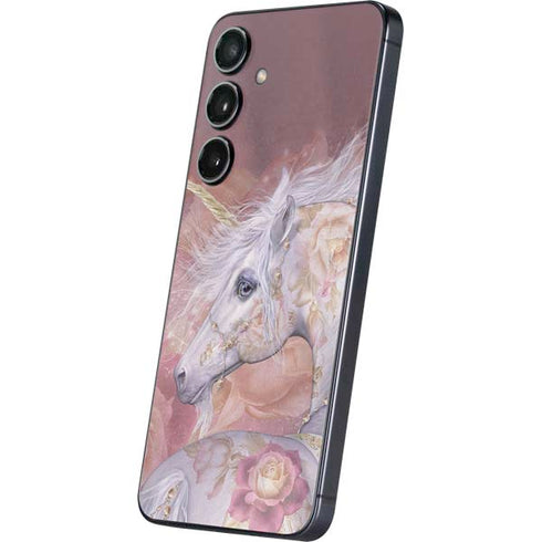 Licorne Florale Rose Unicorn by Laurie Prindle Galaxy S24 Plus Skin