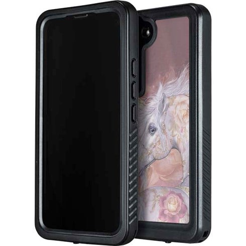Licorne Florale Rose Unicorn by Laurie Prindle Galaxy S24 Plus Waterproof Case