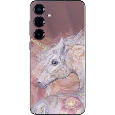 Licorne Florale Rose Unicorn by Laurie Prindle Galaxy S24 Skin