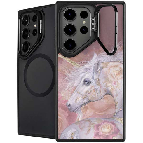 Licorne Florale Rose Unicorn by Laurie Prindle Galaxy Cases