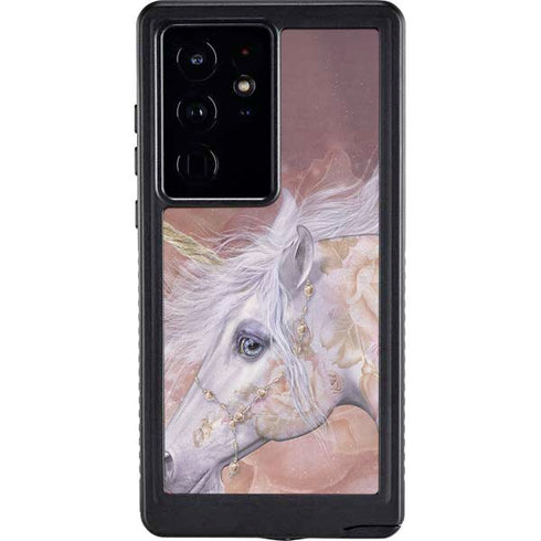 Licorne Florale Rose Unicorn by Laurie Prindle Galaxy S24 Ultra Waterproof Case