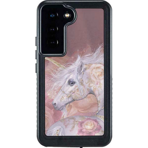 Licorne Florale Rose Unicorn by Laurie Prindle Galaxy S24 Waterproof Case