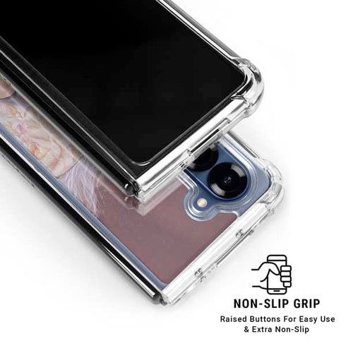 Licorne Florale Rose Unicorn by Laurie Prindle Galaxy Z Fold6 Clear Case