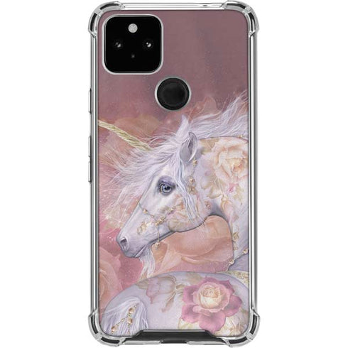 Licorne Florale Rose Unicorn by Laurie Prindle Pixel Cases