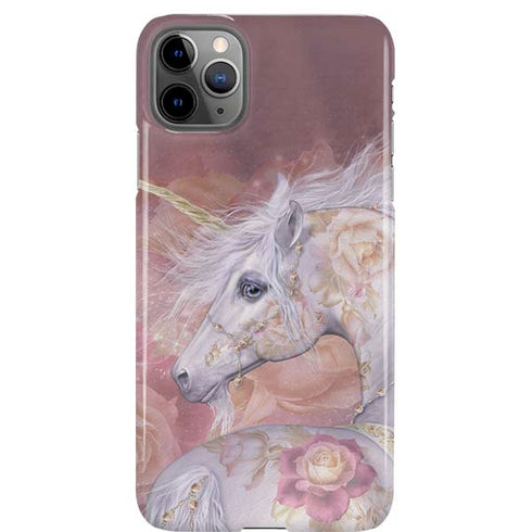 Licorne Florale Rose Unicorn by Laurie Prindle iPhone Cases