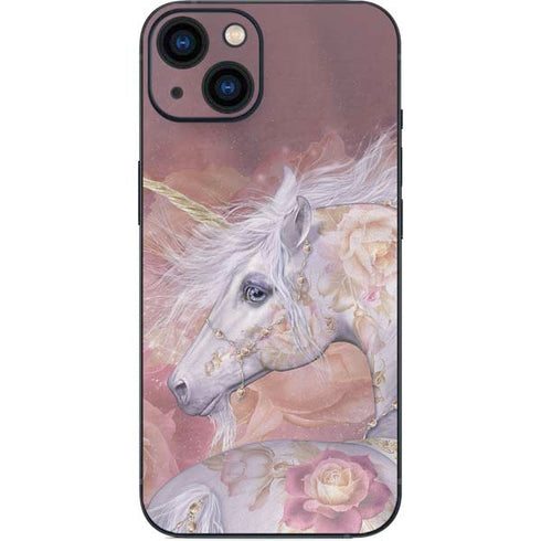 Licorne Florale Rose Unicorn by Laurie Prindle iPhone 15 Skin