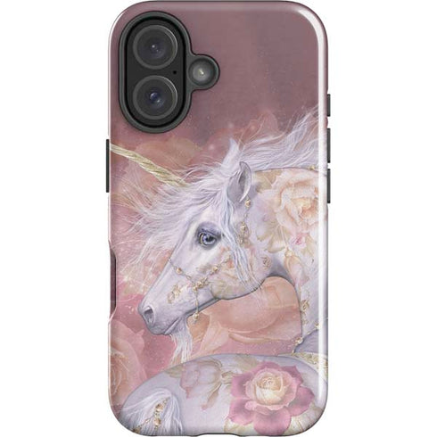 Licorne Florale Rose Unicorn by Laurie Prindle iPhone 16 Impact Case