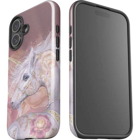 Licorne Florale Rose Unicorn by Laurie Prindle iPhone 16 Impact Case