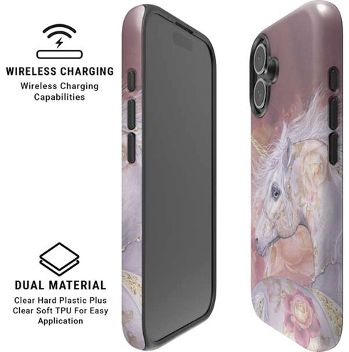 Licorne Florale Rose Unicorn by Laurie Prindle iPhone 16 Magsafe Impact Case