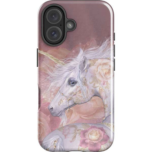 Licorne Florale Rose Unicorn by Laurie Prindle iPhone 16 Plus Impact Case