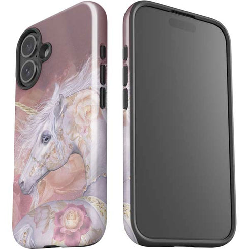 Licorne Florale Rose Unicorn by Laurie Prindle iPhone 16 Plus Impact Case