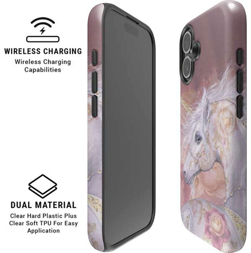 Licorne Florale Rose Unicorn by Laurie Prindle iPhone 16 Plus Magsafe Impact Case