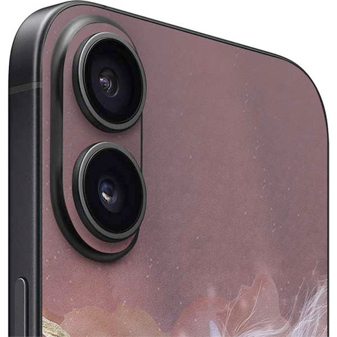 Licorne Florale Rose Unicorn by Laurie Prindle iPhone 16 Plus Skin