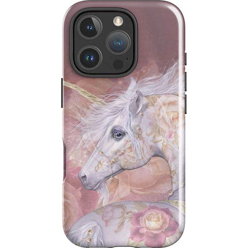 Licorne Florale Rose Unicorn by Laurie Prindle iPhone 16 Pro Magsafe Impact Case