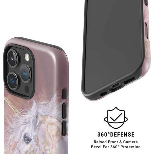Licorne Florale Rose Unicorn by Laurie Prindle iPhone 16 Pro Magsafe Impact Case