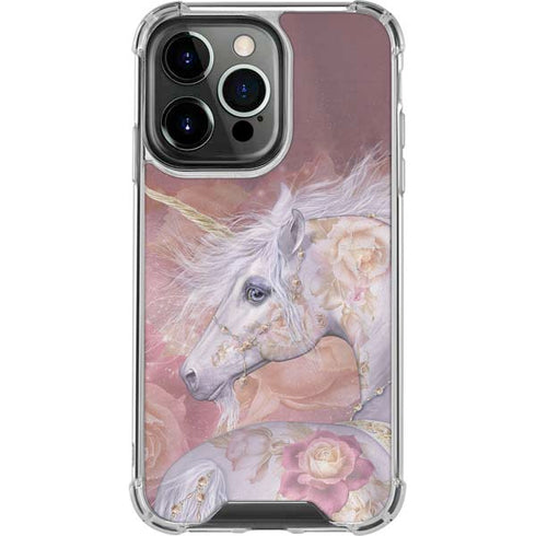 Licorne Florale Rose Unicorn by Laurie Prindle iPhone 16 Pro Max Clear Case