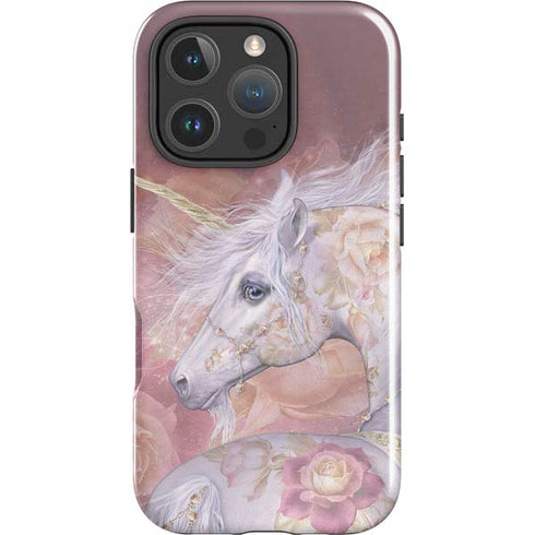 Licorne Florale Rose Unicorn by Laurie Prindle iPhone 16 Pro Max Impact Case