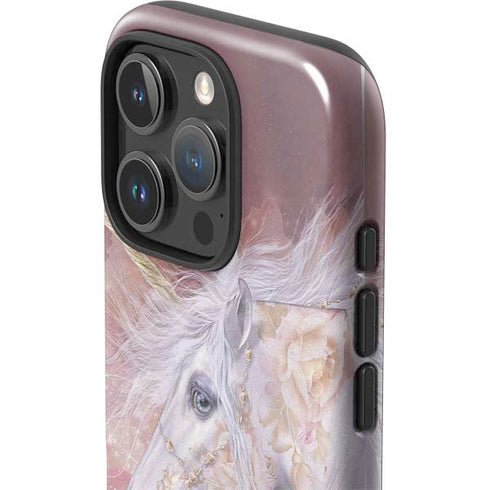 Licorne Florale Rose Unicorn by Laurie Prindle iPhone 16 Pro Max Impact Case