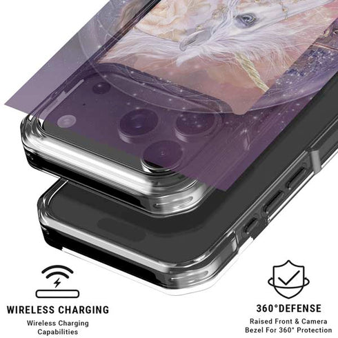 Licorne Florale Rose Unicorn by Laurie Prindle iPhone 18 Pro Clear Case