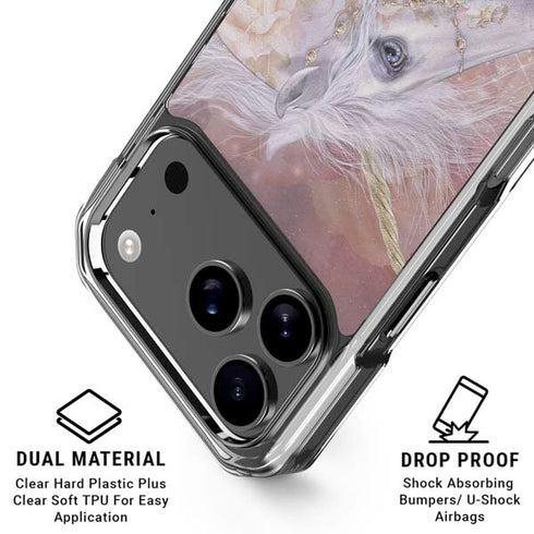 Licorne Florale Rose Unicorn by Laurie Prindle iPhone 18 Pro Clear Case