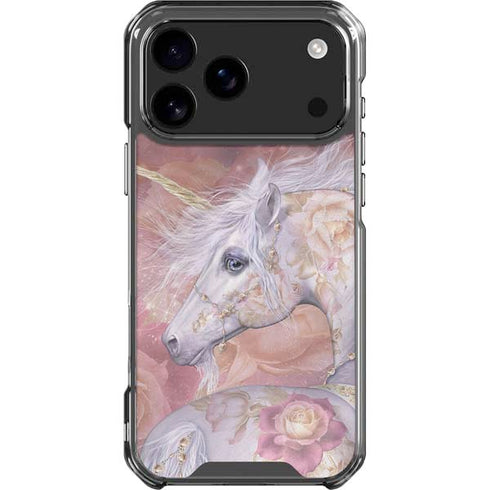 Licorne Florale Rose Unicorn by Laurie Prindle iPhone 18 Pro Max Clear Case